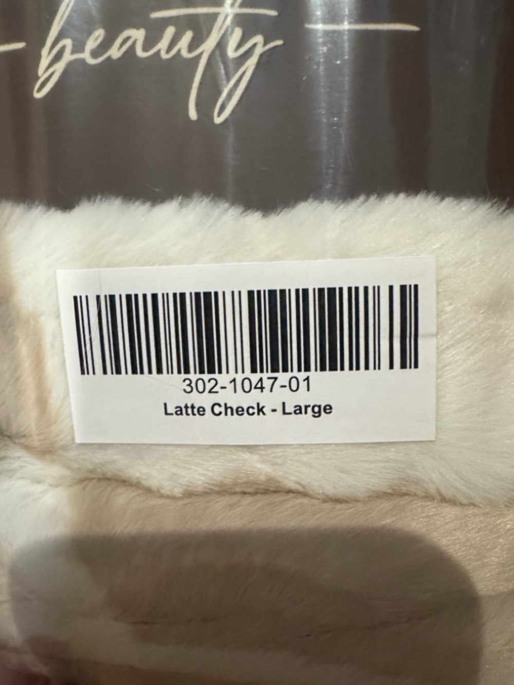 Lola Blankets X Harmonize/Latte Check/Plush Throw/Blanket/Size L/NIB/SEALED! - Picture 3 of 16